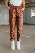 leather joggers