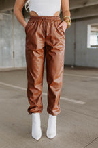 leather joggers
