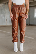 leather joggers