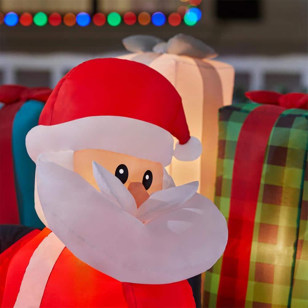 7.5 ft Santa and Mrs. Claus in Car Holiday Inflatable