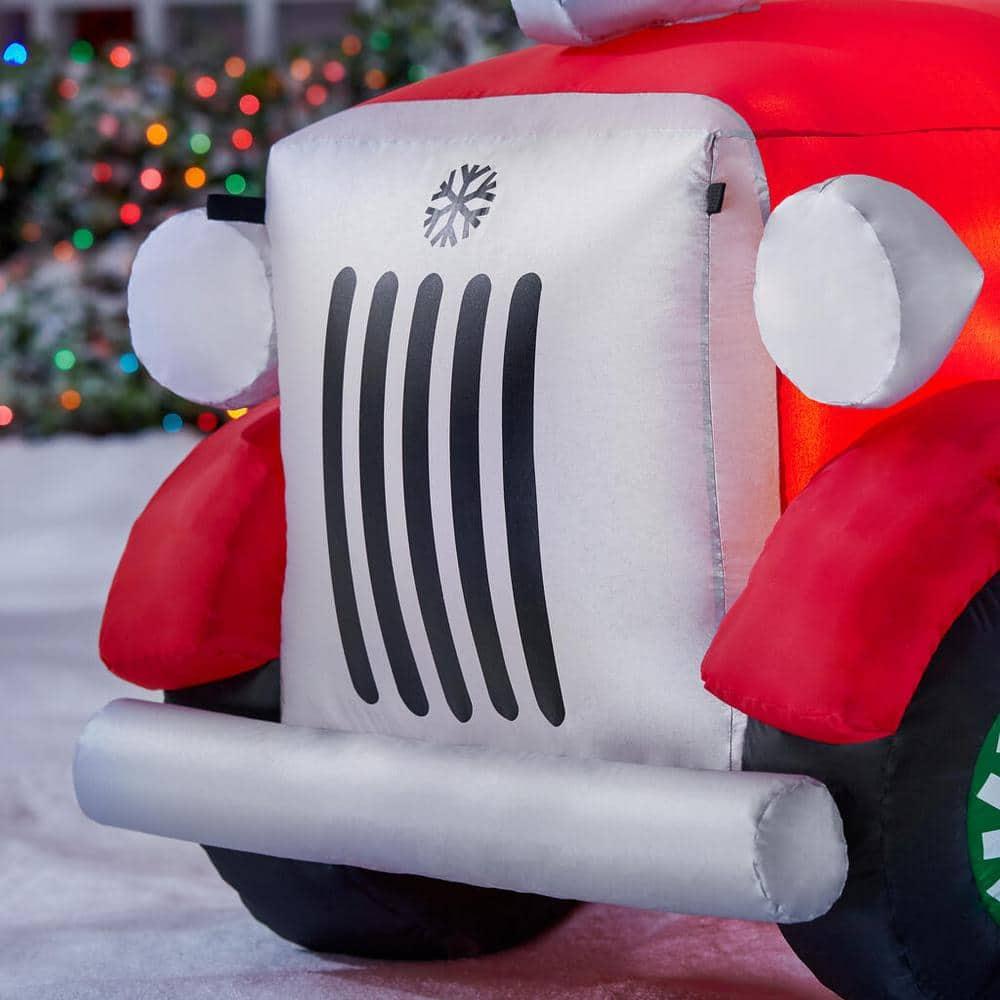 7.5 ft Santa and Mrs. Claus in Car Holiday Inflatable