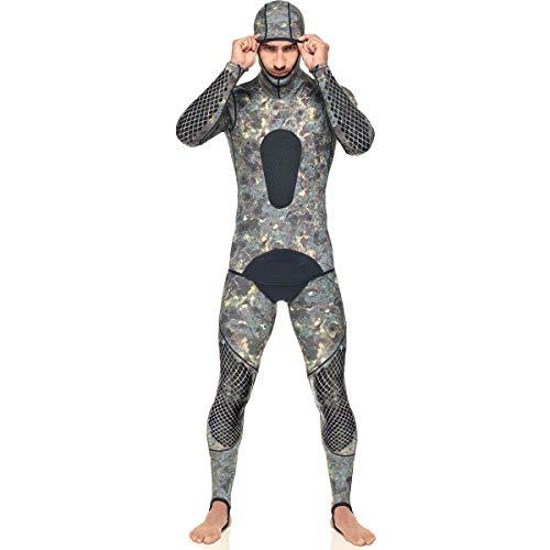 SEAC Pirana Spandex Wetsuit X-Large, Green Camouflage