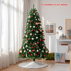 Gymax 6 FT Pre-lit Artificial Christmas Tree Hinged Xmas Tree w/ 9 Lighting Modes