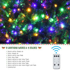 Gymax 6 FT Pre-lit Artificial Christmas Tree Hinged Xmas Tree w/ 9 Lighting Modes