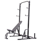 Body Champ PBC1835 2-Piece Power Rack with Weight Bench for Home Gym