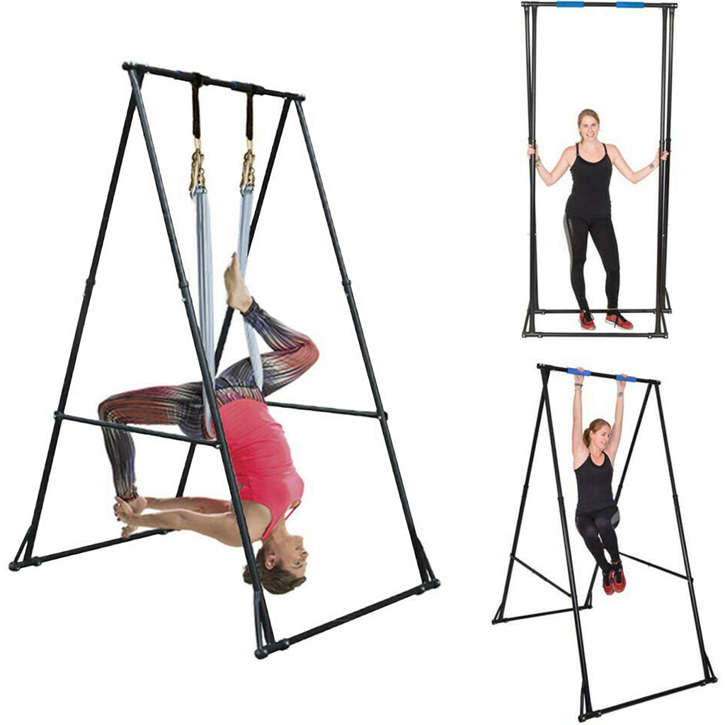 280 Lbs. Portable Pull Up Bar Height Adjustable Portable Pull Up Gym Stand Fitness Equipment Folding Standing Pull Up Bar for Home Gym