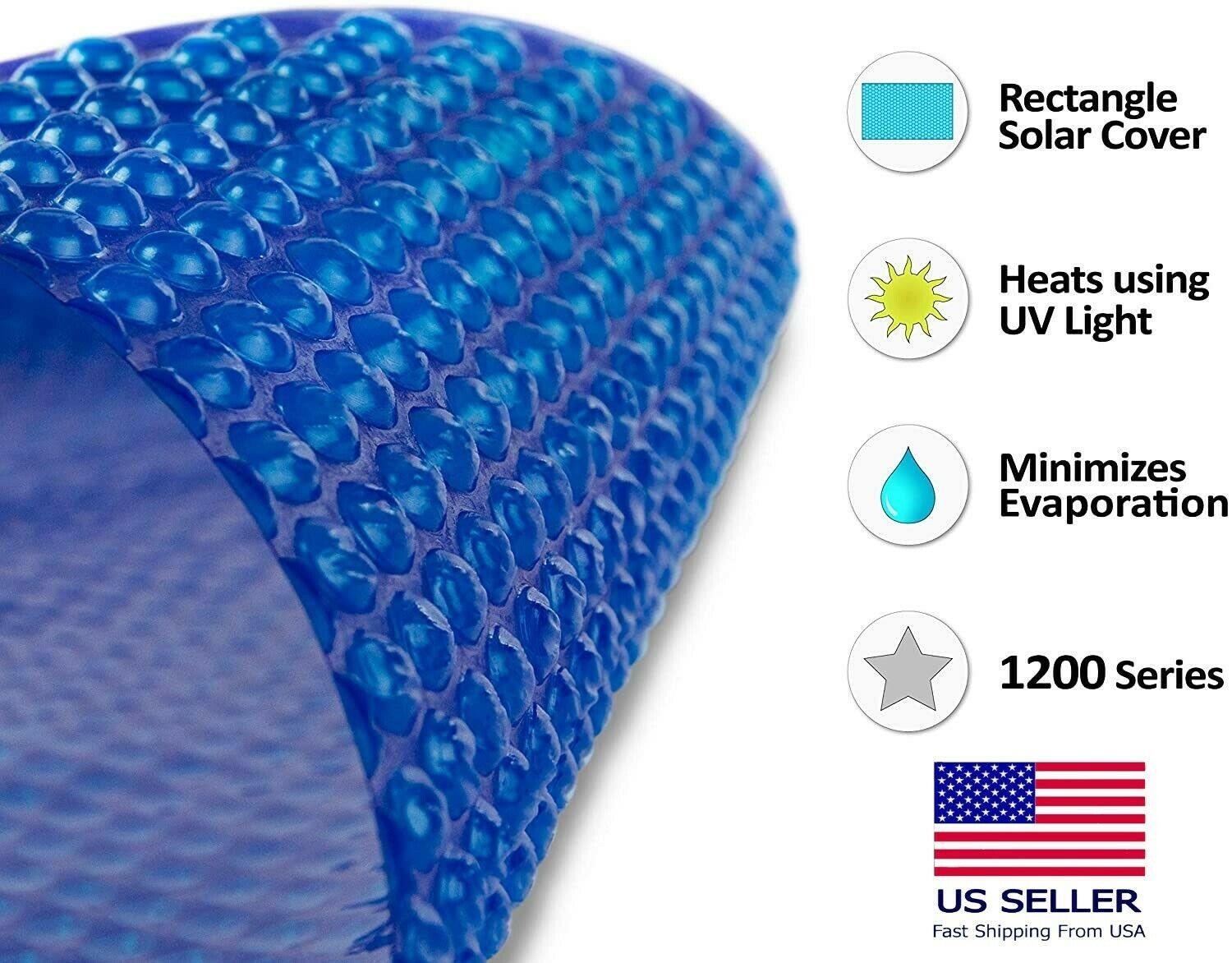 rectangular solar cover series heat retaining blanket for swimming inground pool
