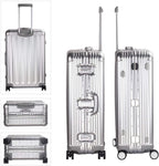 All Aluminum Suitcase Hard Shell Luggage Case Carry On Spinner Matel Suitcase (Silver, 24 Inch)