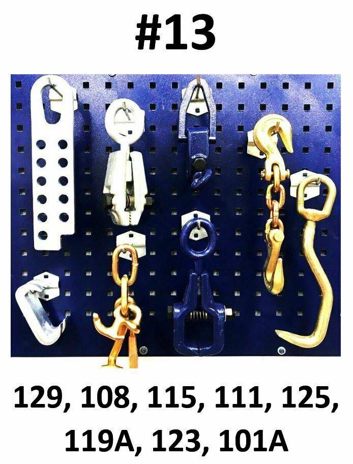 SET#13 - AUTO BODY FRAME MACHINE 8 PIECE TOOLS AND CLAMP CHAIN SET FRAME RACK