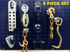 SET#13 - AUTO BODY FRAME MACHINE 8 PIECE TOOLS AND CLAMP CHAIN SET FRAME RACK