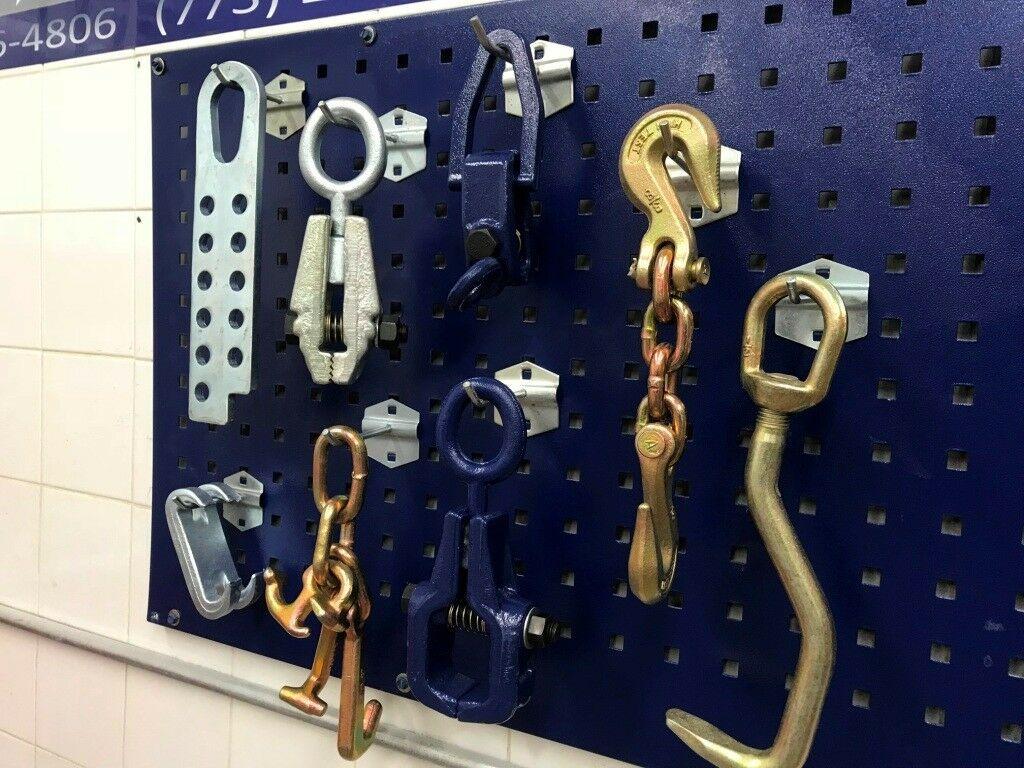 SET#13 - AUTO BODY FRAME MACHINE 8 PIECE TOOLS AND CLAMP CHAIN SET FRAME RACK