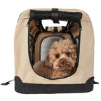 Pet Life Folding Zippered 360 Degree Vista View House Pet Crate in Khaki, X-Large
