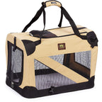 Pet Life Folding Zippered 360 Degree Vista View House Pet Crate in Khaki, X-Large