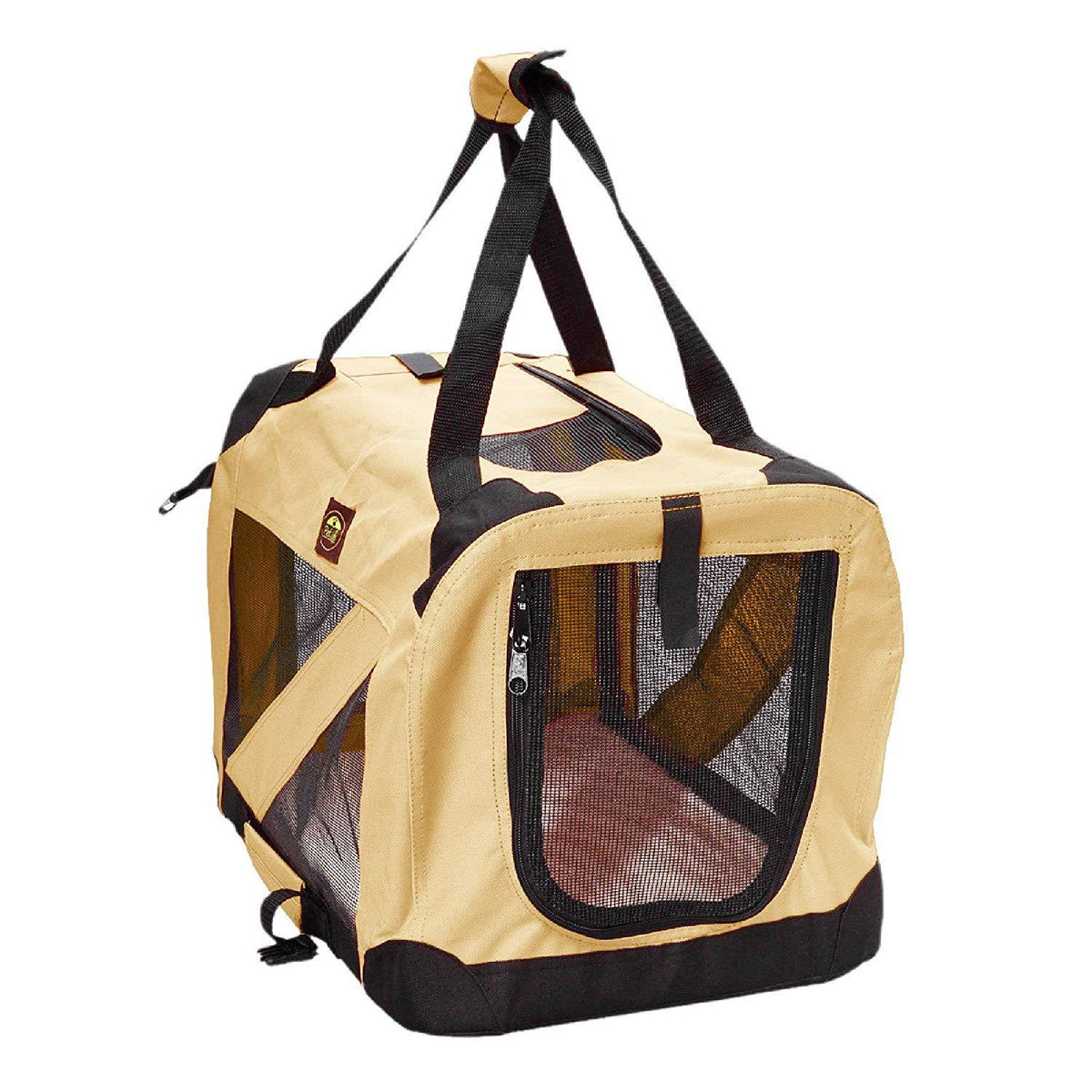 Pet Life Folding Zippered 360 Degree Vista View House Pet Crate in Khaki, X-Large