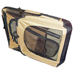 Pet Life Folding Zippered 360 Degree Vista View House Pet Crate in Khaki, X-Large