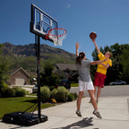 Lifetime 48" Shatterproof Portable One Hand Height Adjustable Basketball System in Black, 51550