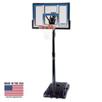 Lifetime 48" Shatterproof Portable One Hand Height Adjustable Basketball System in Black, 51550