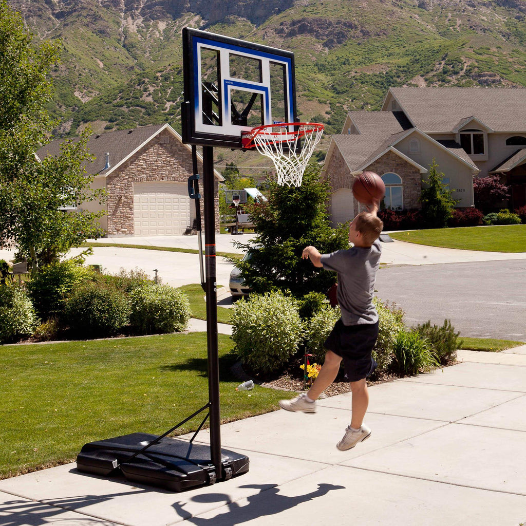 Lifetime 48" Shatterproof Portable One Hand Height Adjustable Basketball System in Black, 51550