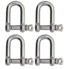 BoatTector  Steel D Shackle - 1", 4-Pack