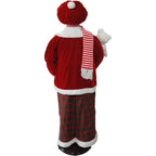 58 in. Christmas Dancing Mrs. Claus with Candy-Striped and Teddy Bear