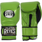Cleto Reyes Hook and Loop Leather Training Boxing Gloves - 16 oz. - Citrus Green
