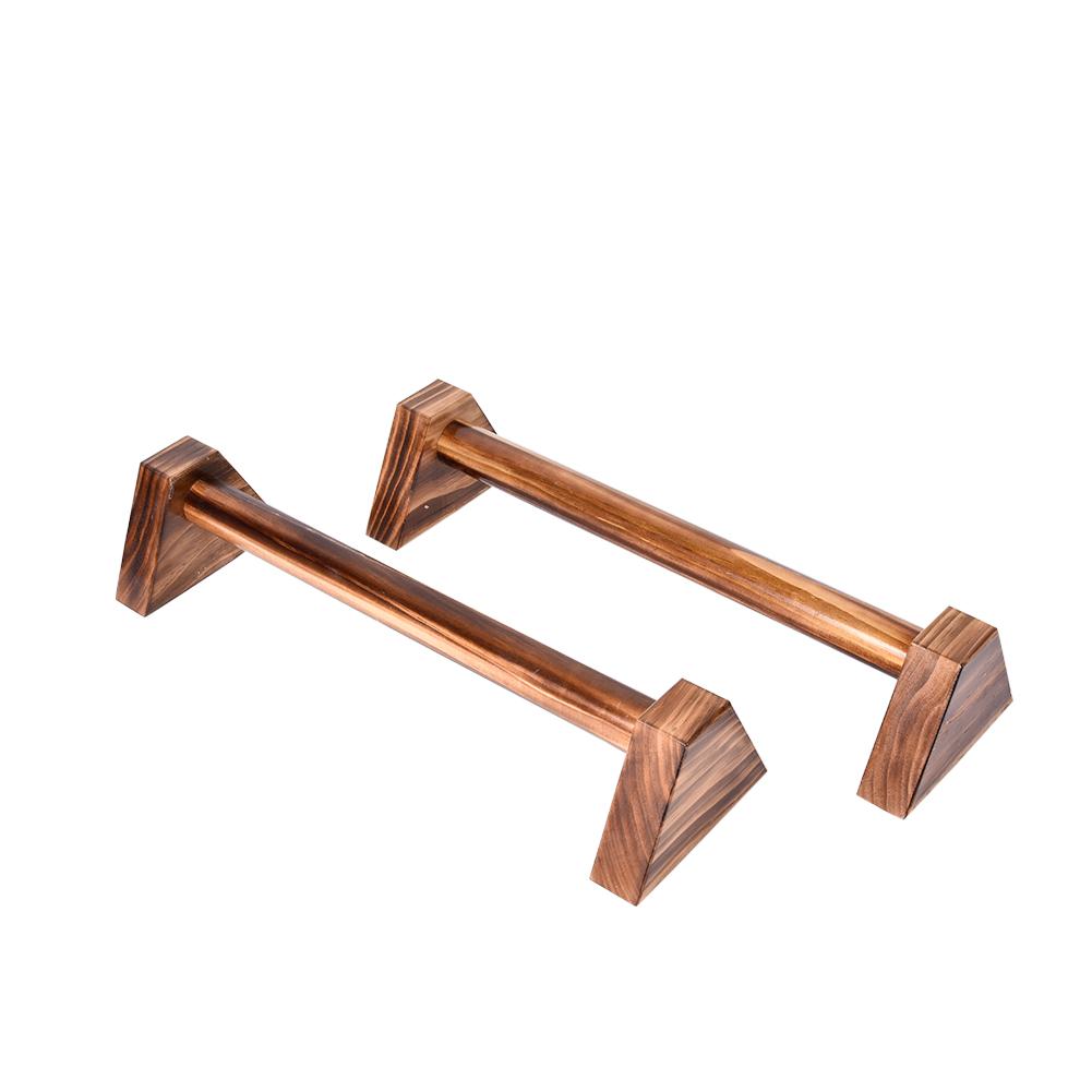 Famure Push-up holder-1 Pair of Charcoal Four-Corner Push-Up Bracket Fitness Russian Style Stretch Stand Single Double Bars Calisthenics Handstand Personalised Wooden Push-Ups Rod