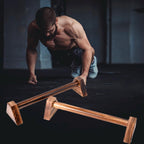 Famure Push-up holder-1 Pair of Charcoal Four-Corner Push-Up Bracket Fitness Russian Style Stretch Stand Single Double Bars Calisthenics Handstand Personalised Wooden Push-Ups Rod