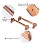 Famure Push-up holder-1 Pair of Charcoal Four-Corner Push-Up Bracket Fitness Russian Style Stretch Stand Single Double Bars Calisthenics Handstand Personalised Wooden Push-Ups Rod