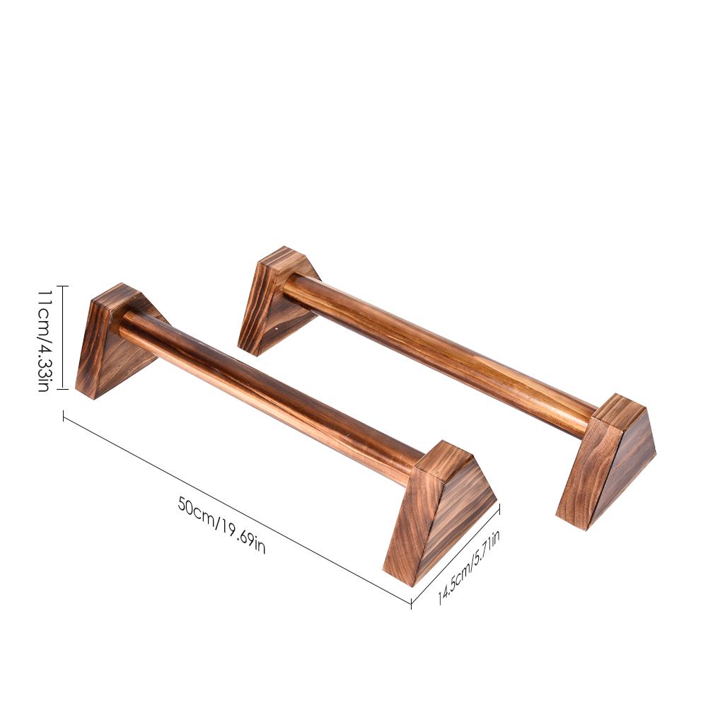 Famure Push-up holder-1 Pair of Charcoal Four-Corner Push-Up Bracket Fitness Russian Style Stretch Stand Single Double Bars Calisthenics Handstand Personalised Wooden Push-Ups Rod
