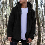 Men winter plush warm casual coat hoodies
