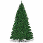 9 ft. Pre-Lit PVC Artificial Christmas Tree Hinged with 700 LED Lights Green
