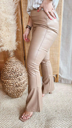 The BBE Faux Leather Flare Pants
