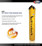 Fairtex 6 Feet Long Banana Bag - Unfilled - Perfect for Punching &amp; Kic- HB6