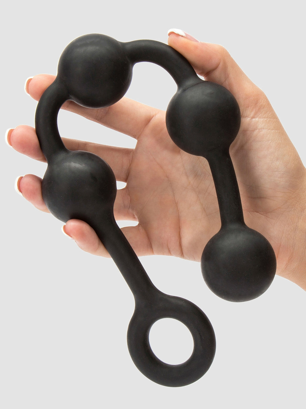 Cannonballs Large Silicone Anal Beads, Black