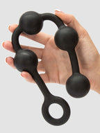 Cannonballs Large Silicone Anal Beads, Black