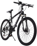 [US in Stock] MTB Moutain Bike, Junior Aluminum Full Bike, Stone Mountain Bike 26 inch 21-Speed Bicycle, Mens/Womens Hybrid Bike Aluminum Full Suspension Road Bike, Fast Delivery (Black)
