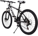 [US in Stock] MTB Moutain Bike, Junior Aluminum Full Bike, Stone Mountain Bike 26 inch 21-Speed Bicycle, Mens/Womens Hybrid Bike Aluminum Full Suspension Road Bike, Fast Delivery (Black)