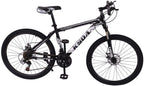 [US in Stock] MTB Moutain Bike, Junior Aluminum Full Bike, Stone Mountain Bike 26 inch 21-Speed Bicycle, Mens/Womens Hybrid Bike Aluminum Full Suspension Road Bike, Fast Delivery (Black)