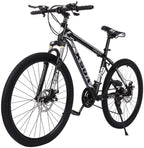 [US in Stock] MTB Moutain Bike, Junior Aluminum Full Bike, Stone Mountain Bike 26 inch 21-Speed Bicycle, Mens/Womens Hybrid Bike Aluminum Full Suspension Road Bike, Fast Delivery (Black)