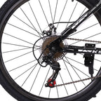 [US in Stock] MTB Moutain Bike, Junior Aluminum Full Bike, Stone Mountain Bike 26 inch 21-Speed Bicycle, Mens/Womens Hybrid Bike Aluminum Full Suspension Road Bike, Fast Delivery (Black)
