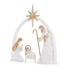 5.5 ft Warm White LED Nativity Set Holiday Yard Decoration