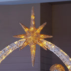 5.5 ft Warm White LED Nativity Set Holiday Yard Decoration
