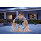 5.5 ft Warm White LED Nativity Set Holiday Yard Decoration