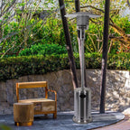 METERK Outdoor Freestanding Powder Coated Propane Iron Floor Standing 47000BUT Standing Patio Iron