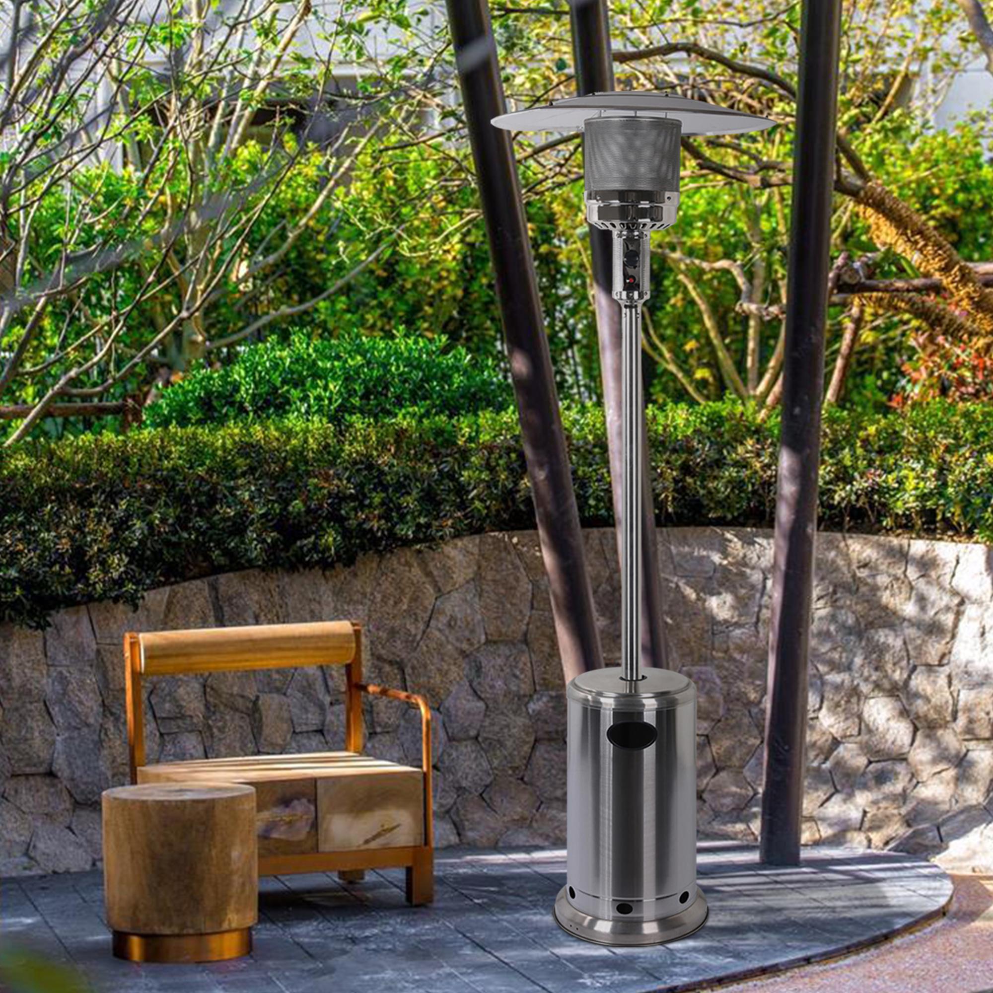 METERK Outdoor Freestanding Powder Coated Propane Iron Floor Standing 47000BUT Standing Patio Iron