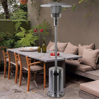 METERK Outdoor Freestanding Powder Coated Propane Iron Floor Standing 47000BUT Standing Patio Iron