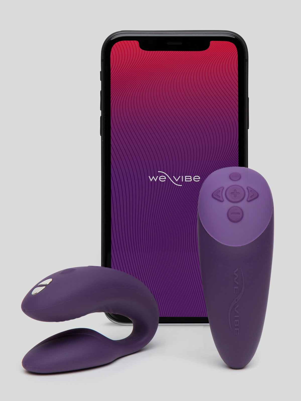 We-Vibe Chorus App and Remote Controlled Rechargeable Couple's Vibrator, Purple | Purple