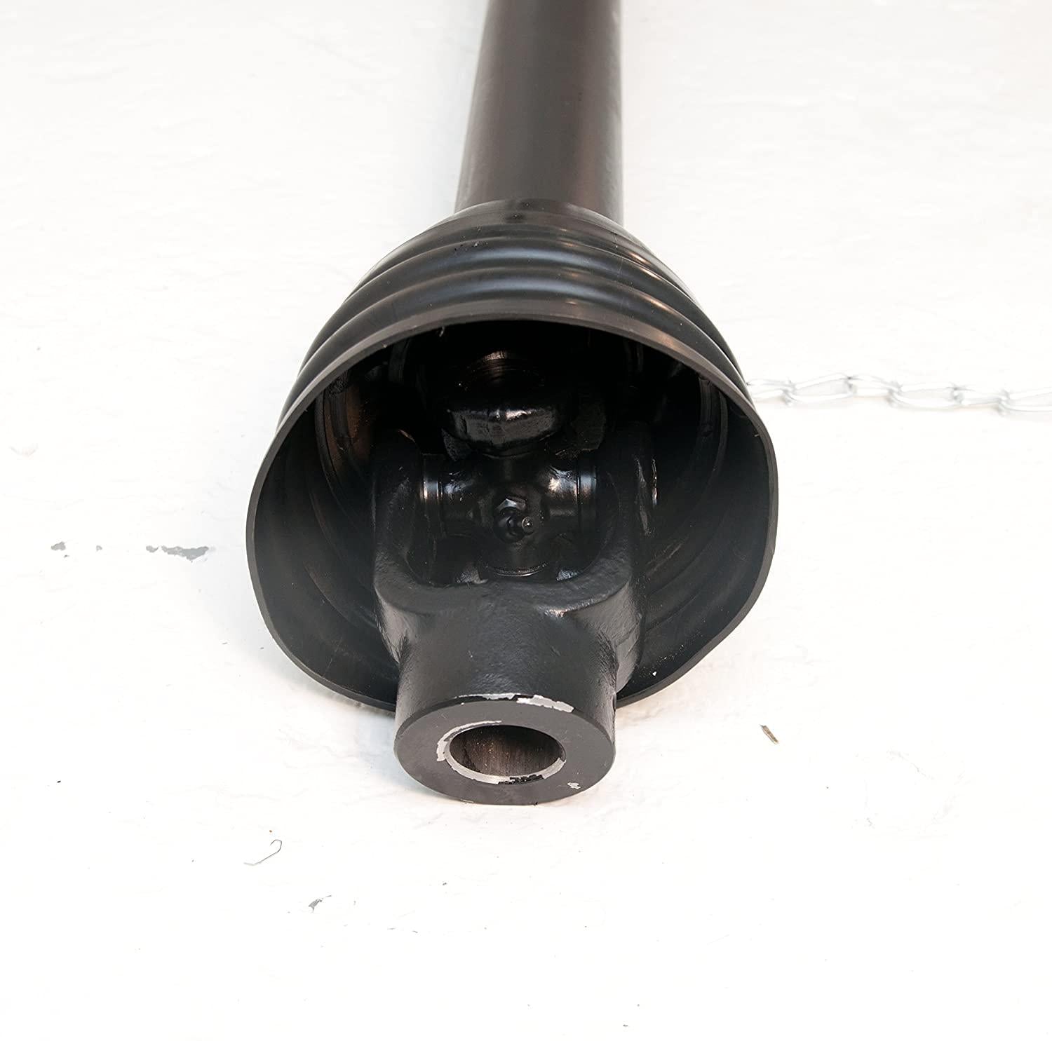 pto drive line, general purpose, post hole digger, 1-3/8" x 6 spline quick disconnect to 1-1/4" round, 53" - 77", series 4