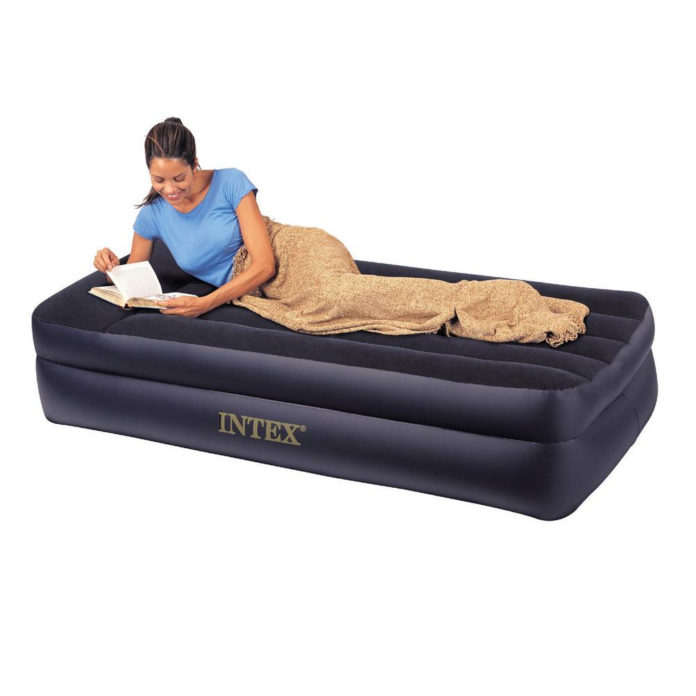 64121E Dura-Beam Pillow Rest Air Mattress Bed with Pump, Twin (3-Pack)