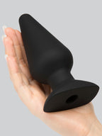 Lovehoney Large Classic Silicone Butt Plug 5.5 Inch, Black